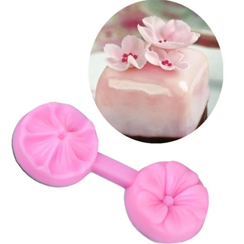 3D Cake Mould Cherry-Shaped Mold Silicone Fondant Flowers Art Tools DIY Decorating |