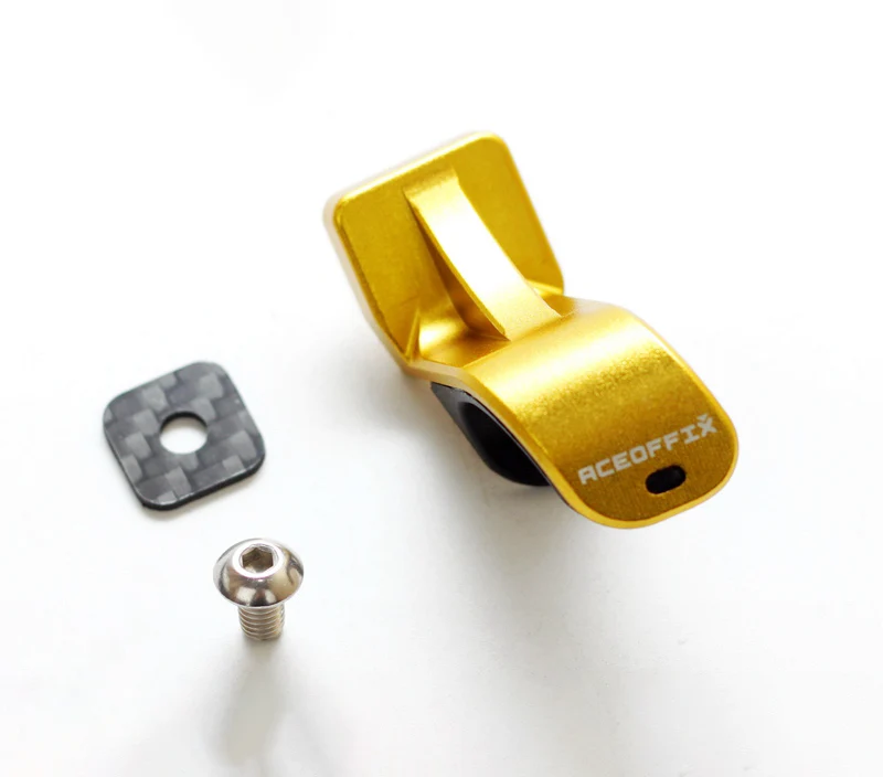 2 Gold TWTOPSE, 12 г, легкая Велосипедная вилка, крюк, держатель для Brompton, складная Велосипедная вилка, лапка для ловли E типа, сверхлегкие велосипедные детали - Цвет: 2 Gold