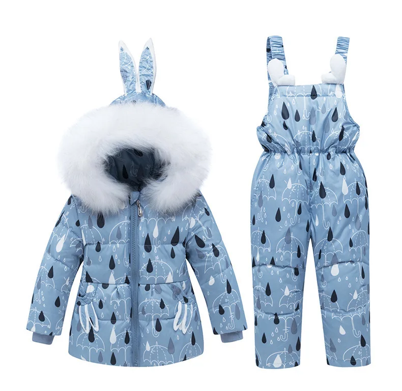 Комплект одежды для детей, зимняя теплая одежда для маленьких мальчиков, Детские лыжные костюмы, комбинезоны, пуховики для девочек, верхняя одежда, пальто+ комбинезон