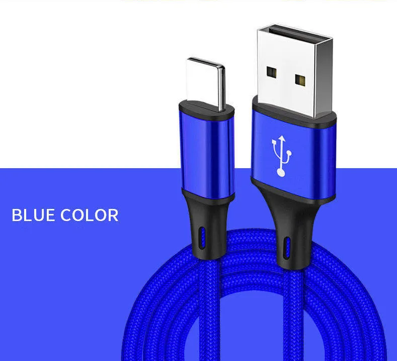 Type C USB Cable Fast Charging for Samsung Galaxy S20 S10 Plus Xiaomi Quick Charge 3.0 Mobile Phone Tablets USB C Charger Cables iphone fast charger cable Cables