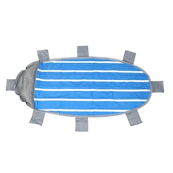 

Super sell-Sand Free Beach Blanket 2-In-1 Waterproof Picnic Mat With Pillow For Travel Camping Hiking