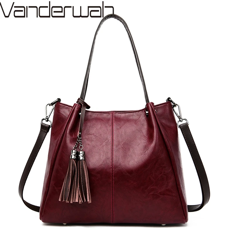 Женская сумка на плечо, дизайнерские роскошные сумки с кисточками, дамские ручные сумки, мягкие кожаные сумки через плечо для женщин, сумка-тоут, высокое качество