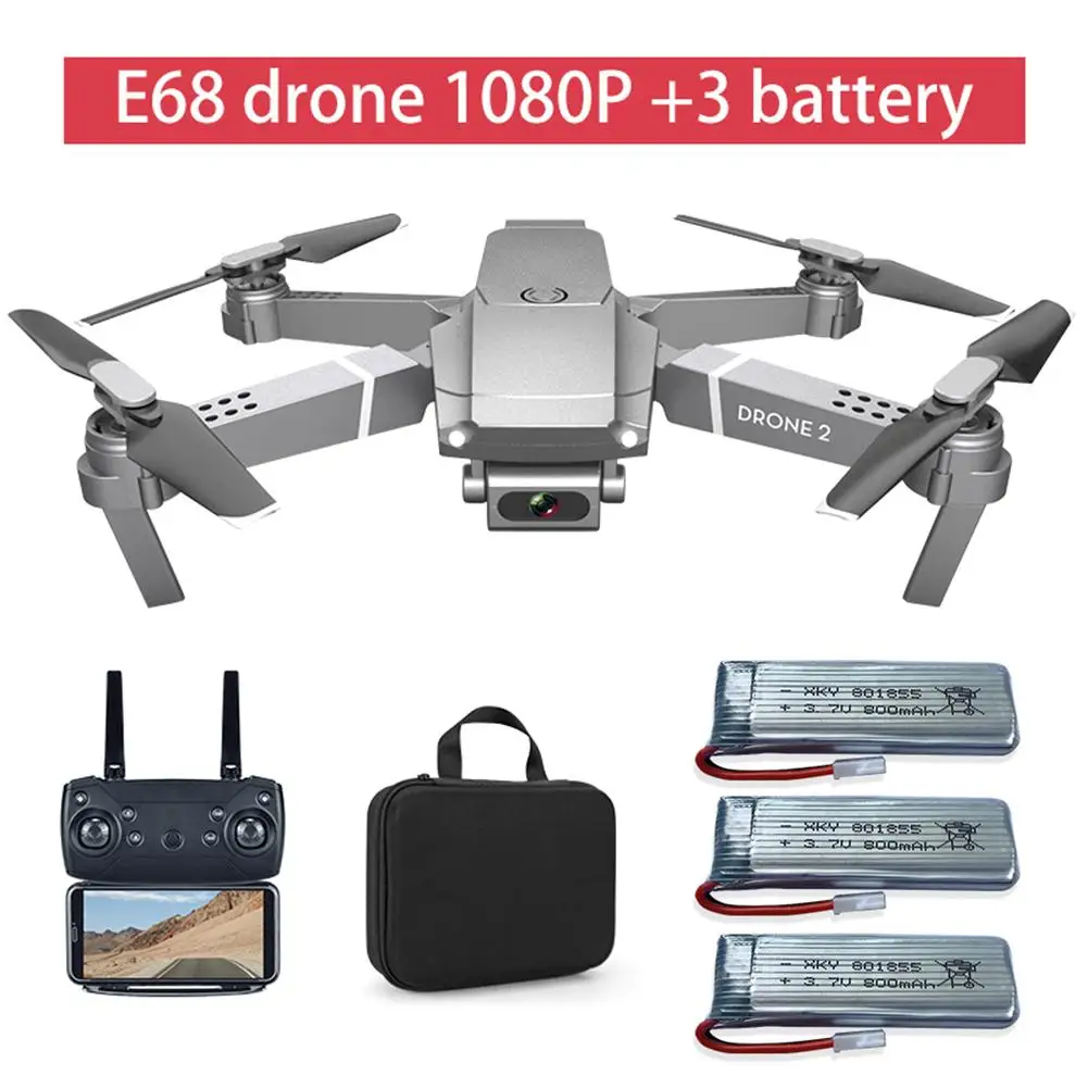 F E68 wifi FPV мини-Дрон с широкоугольным HD 4K 1080P камерой режим удержания высоты RC складной Квадрокоптер Дрон подарок - Цвет: F