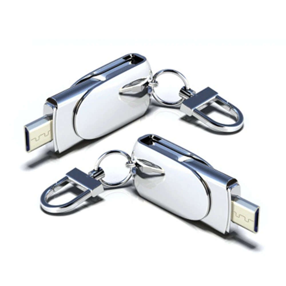 OTG USB флэш-накопитель Micro USB флешка 128 Гб 64 ГБ 32 ГБ 16 ГБ 8 ГБ Android телефон ручка накопитель 2,0 USB флешка мобильный u-диск-серебро - Цвет: Silver 16GB