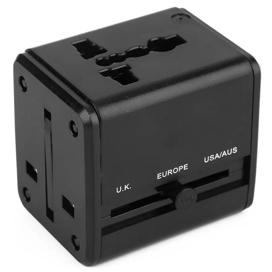 AC 110~ 250V 6A 1500W многофункциональный двойной USB международный Путешествия адаптер питания