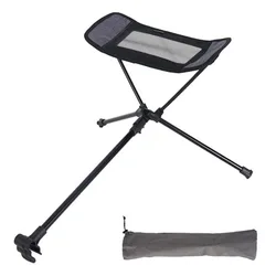 Chaise pliante noire et légère, mobilier d'extérieur, repose pieds, inclinable et Portable 