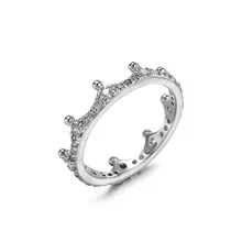 Модное очаровательное Королевское кольцо с короной для женщин, модное ювелирное изделие ручной работы, свадебный подарок для помолвки, Прямая поставка