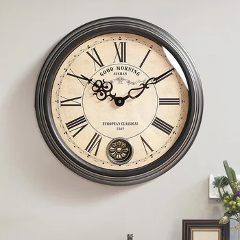 

Silent Vintage Wall Clock Modern Design Nordic Creative Electronic Wall Clock Vintage Classic Living Room Reloj Pared Home Watch