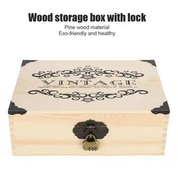 

Jewerly Box Simple Desktop Storage Box Cosmetics Jewelry Document Organizer Case with Lock