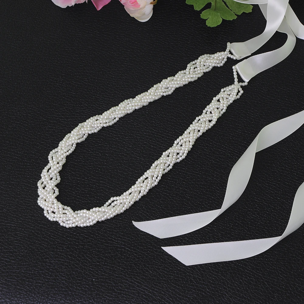 TOPQUEEN A262 Charming Pearl wedding Belts Real Samples Satin Rhinestones Beading Pearls Bridal Belt Sash Wedding Sashes