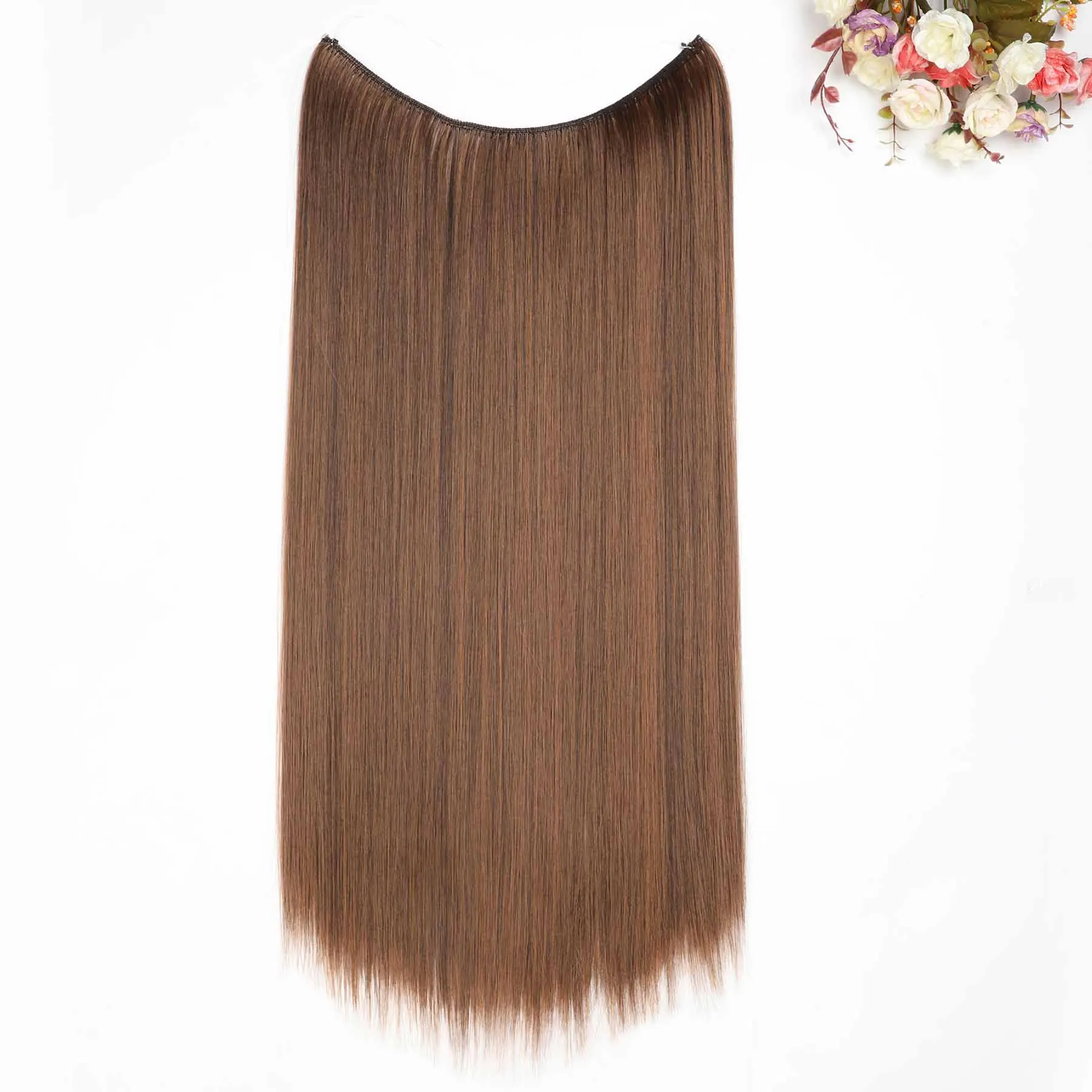 Осень до талии длинные прямые клип в один кусок волосы для наращивания один кусок настоящие натуральные волосы синтетические волосы для наращивания на заколках - Color: P1B/30