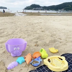 Ensemble de jouets de plage en forme d'éléphant, jeu de sable pour enfants, râteau seau, pelle, tortue, moules Crocodile 
