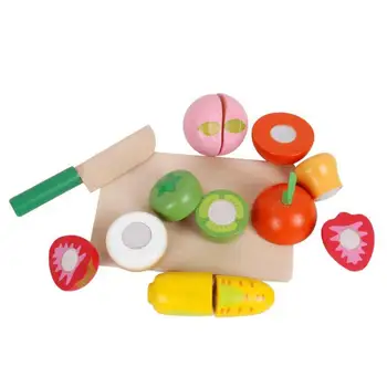 

1 Set of Toys Vegetables Slice Toy Cutting Vegetable Set Food Kitchen Toys Cutting Fruits Playthings for Kids Toddler Children