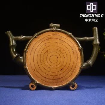 

In Purple Yixing Imitate Old Kettle Old Dark-red Enameled Pottery Teapot Taiwan Backflow One Factory The Cultural Revolution