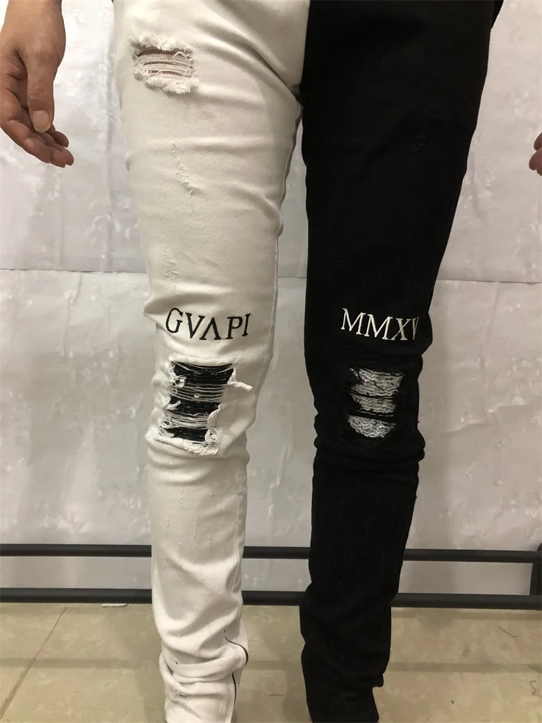 GUAPI GVAPI MMXV FUSION DENIM GHOST WHITE FUSION Брендовые мужские джинсы мужские узкие джинсы брюки