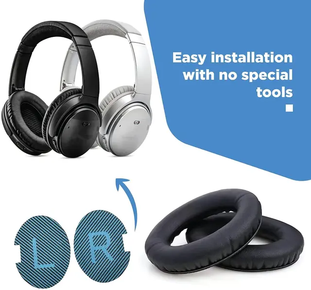 Cuscinetti Cuffie Ricambio Per Bose QC25, QC15, QC2 - Morbidi E Facili Da Installare - Foto 7