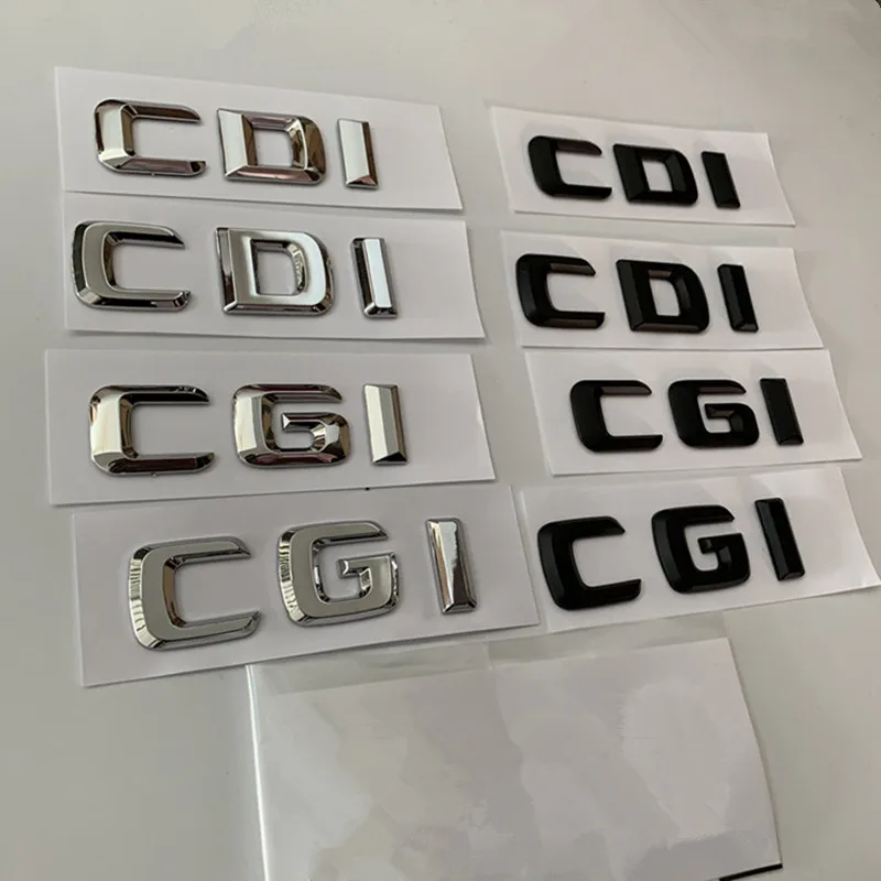 Серебристые, черные, хромированные буквы CDI CGI, автомобильная Эмблема багажника на багажник для W210, W211, W212, W203, W204, W207, W209, E260, C300