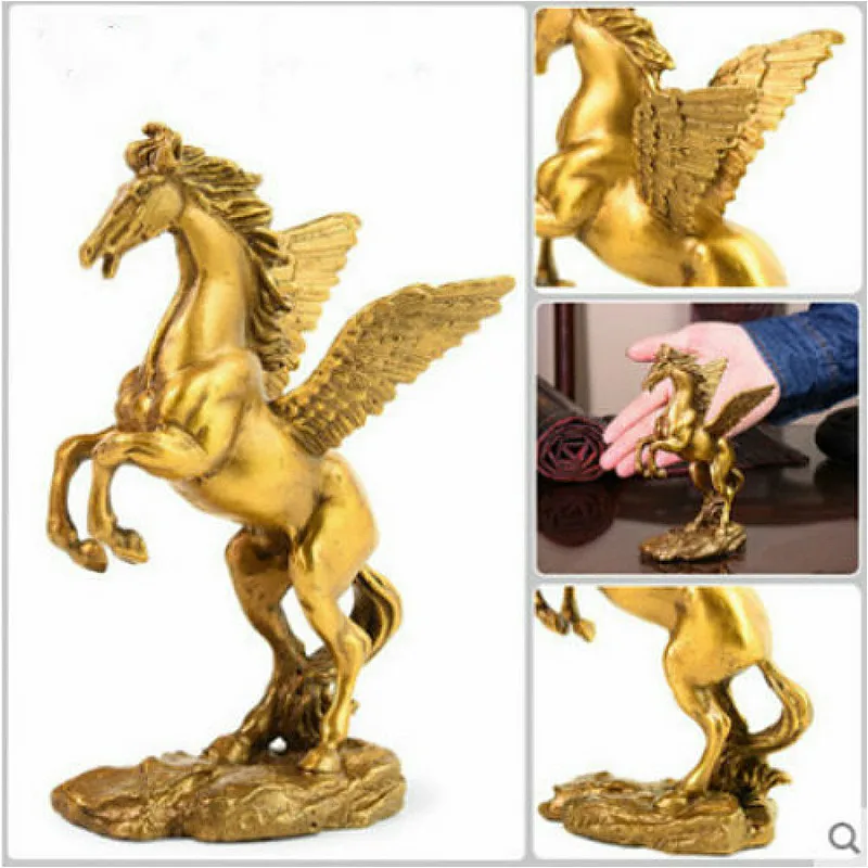 Коллекционные китайские медные животные Pegasus греческая мифология Крылатая муха
