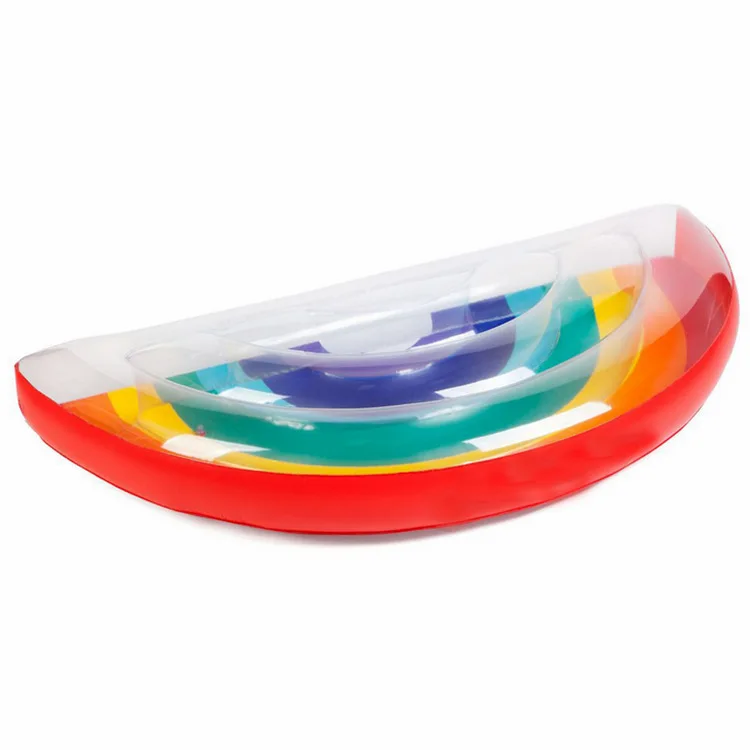 ПВХ полукруглый Радужный плавательный матрац игрушки для взрослых надувная плавающая кровать летние игрушки