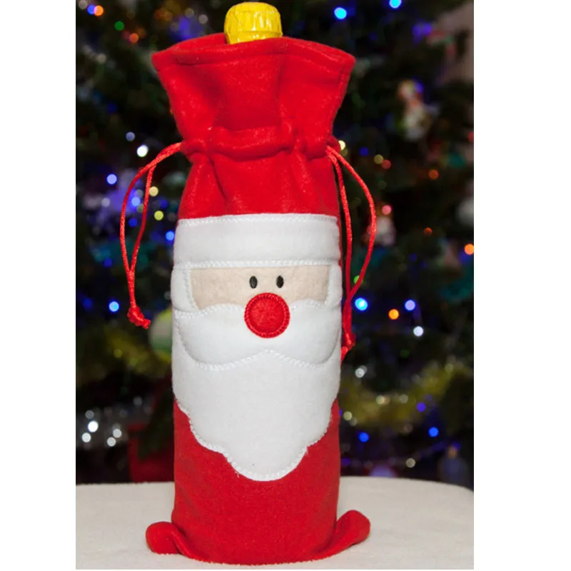 

20pcs Christmas Holiday Classic Santa Claus Red Wine Champagne Beverage Set Home Table Decoration Gift Supplies Props
