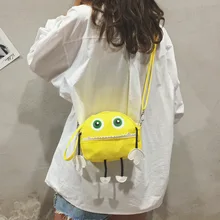 Милая маленькая сумка Meng, коллекция года, летняя новая продукция, модная Корейская стильная забавная женская сумка на плечо с мультипликационным принтом, женская сумка на одно плечо, квадратная