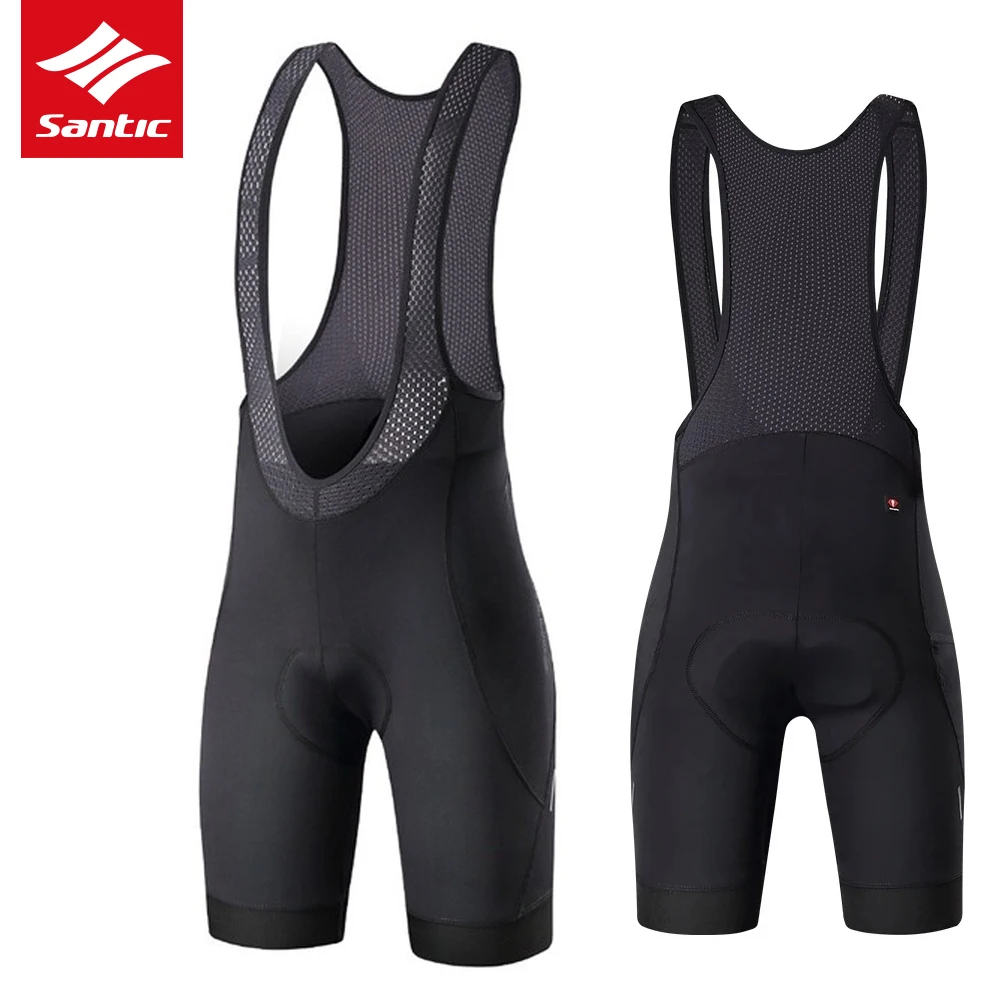 Santic Cycling Bibs Shorts Mountain Bike Breathable Men's Gel Padded ...