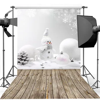 

NeoBack Christmas Snowman Wooden Board Photography Backdrops For Photo Studio Winter Snow Children Backgrounds for Photo Studio
