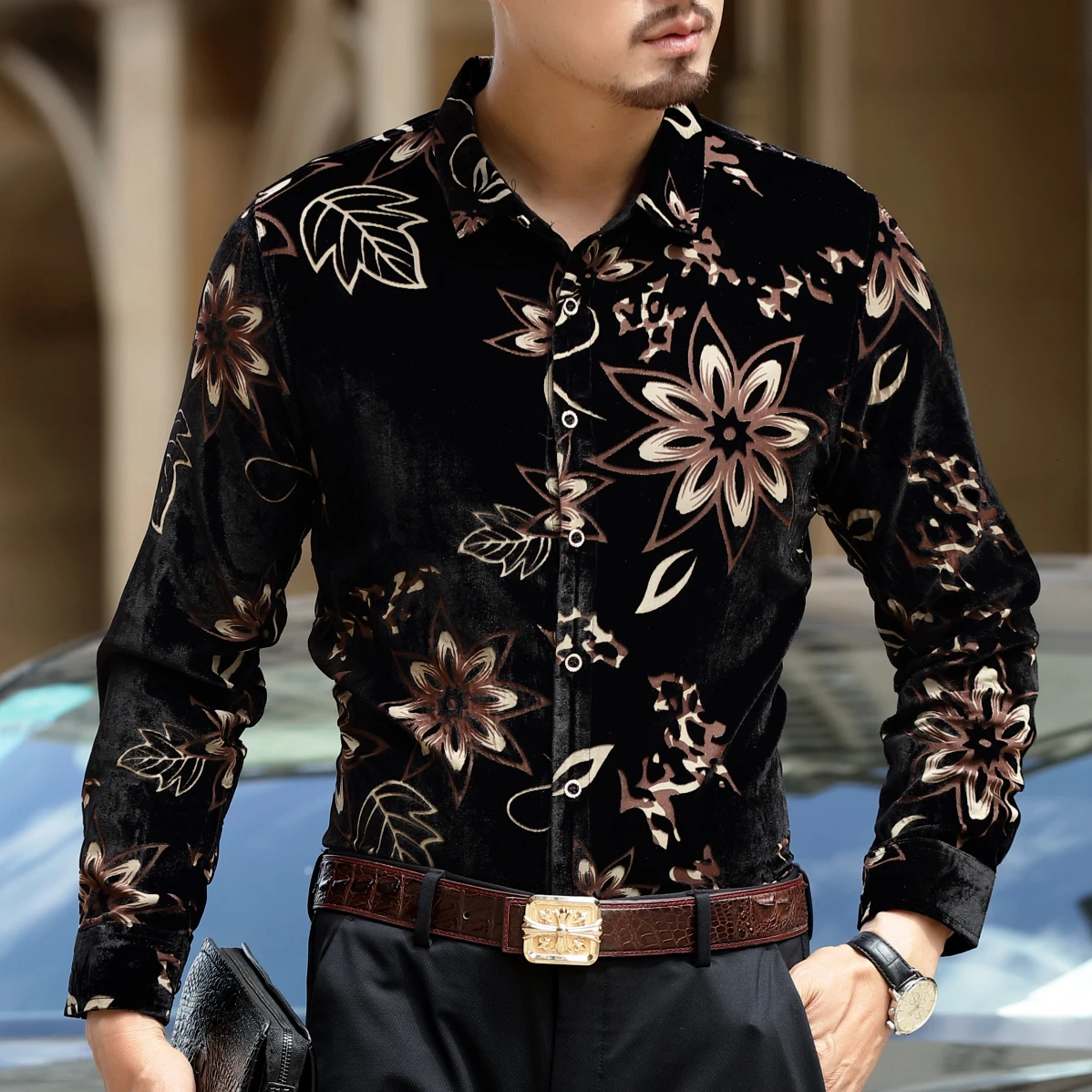 mens smart floral shirts