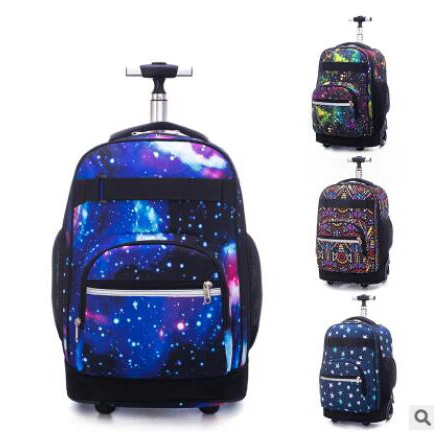 

18 Inch Rolling Backpack Student Bag School Wheeled Backpack Kids School Backpack on Wheels Travel Backpacks Bags for Teenagers