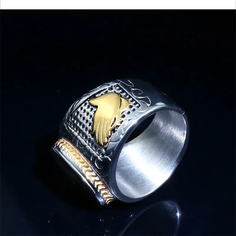 Мужские кольца в стиле хип-хоп, христианство, Золотое серебряное ювелирное изделие, винтажные кольца для мужчин и женщин, вечерние кольца в стиле панк
