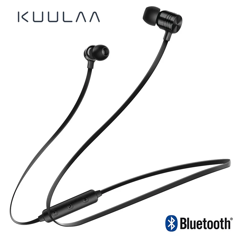 KUULAA, Bluetooth наушники, беспроводные наушники, шейные, спортивные, свободные руки, вкладыши, Bluetooth наушники для телефона, Fone de Ouvido