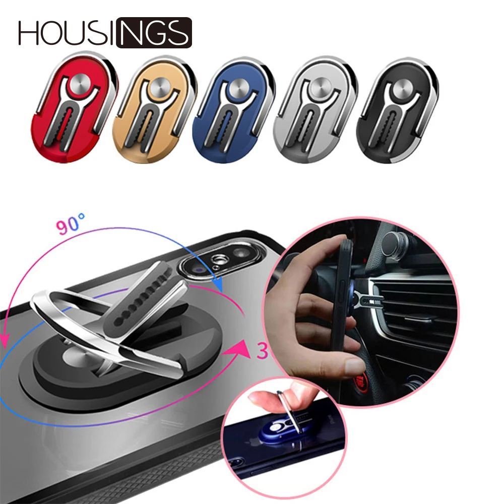 

100pcs Universal Finger Ring Car Phone Holder Air Vent Mount Stand For iPhone 360 Rotating Metal Cell Phone For Samsung Car Ring