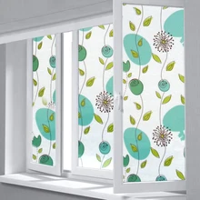 Оконная пленка для спальни без клея, статические бумажные блоки, уединение, зеленый уксус, стеклянная наклейка для спальни, Цветная декоративная пленка