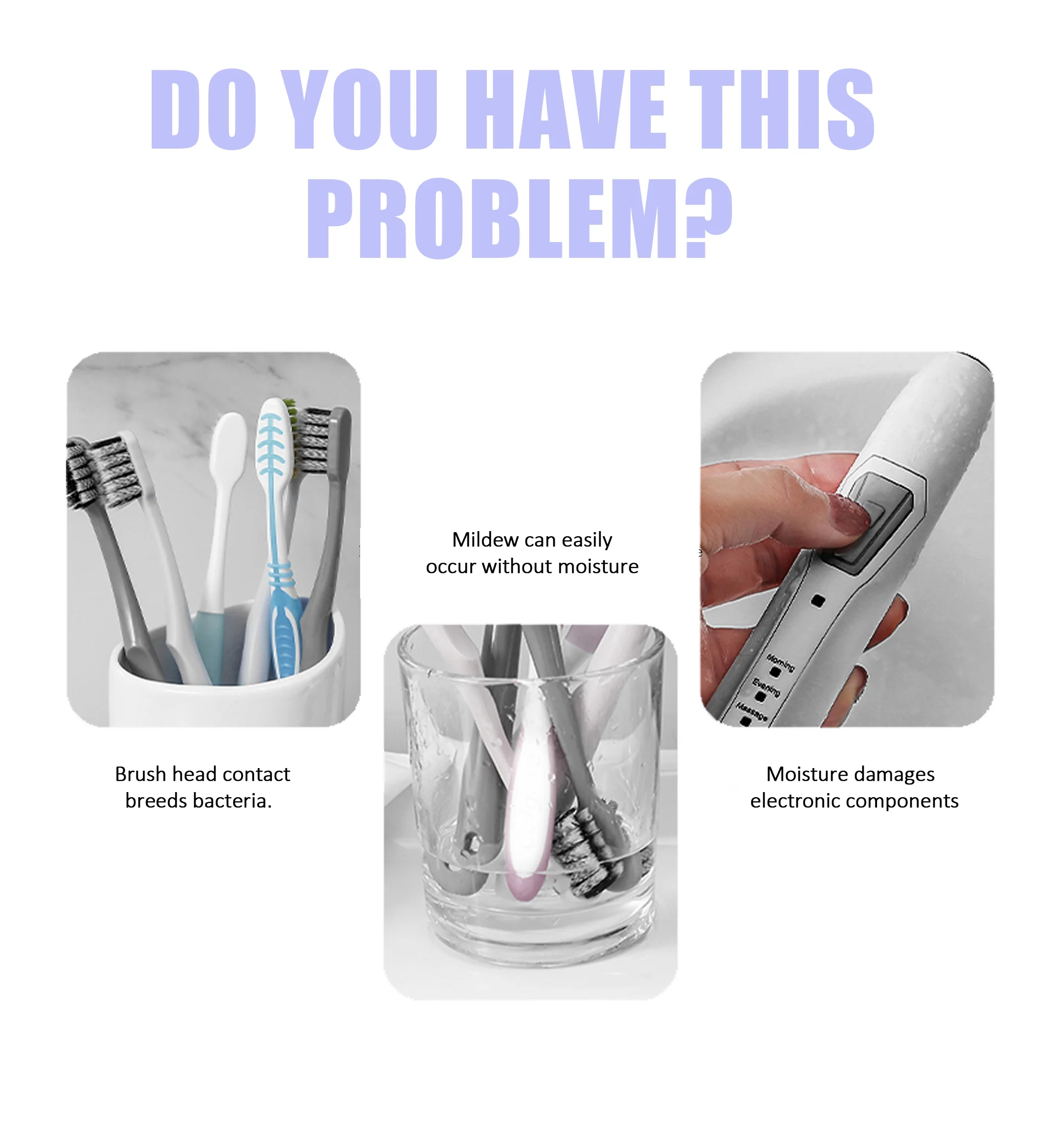 Electric Toothbrush Holder Mount Elastic Hold Toothbrush Holder Protect Toothbrush Handle Keep Dry Stop Mildew Wall Save Space
