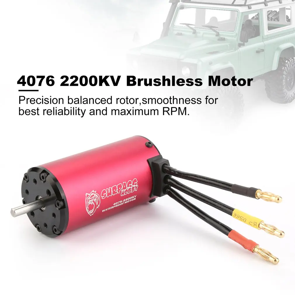 SURPASSHOBBY KK 4076 2200KV бесщеточный двигатель 2S 3S 4S для 1:8 RC Дрифт гоночный автомобиль водонепроницаемый Бессенсорный грузовик запчасти