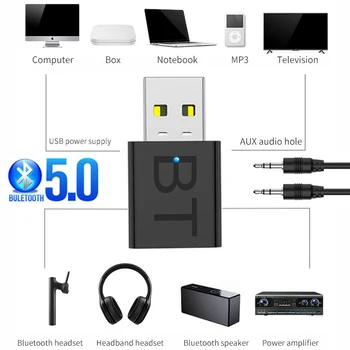 

Bluetooth Transmitter Wireless Bluetooth 5.0 Receiver Adapter As HIFI Stereo Audio Headphone Music Adapter for Car TV Speaker
