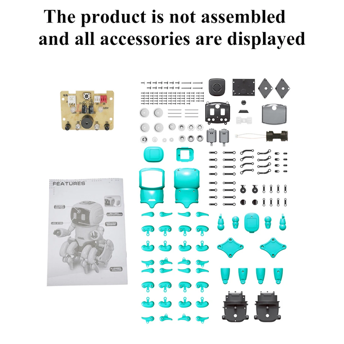 DIY Little Eight Robot Assembly Smart Follow Robot Infrared Obstacle Avoidance Gesture Sensing Toy Educational Toy For Kid Adult