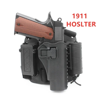 

Quick Draw Tactical Right Drop Leg Thigh Rig Holster With 2 Adjustable Pouches for 1911