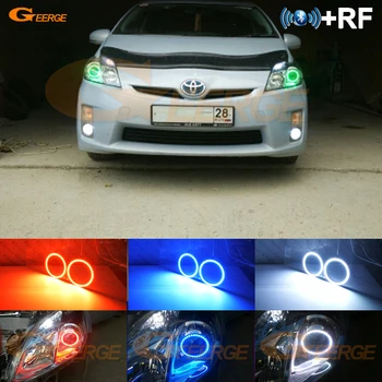 

RF remote Bluetooth APP Multi-Color RGB led angel eyes kit For Toyota Prius 2010 2011 2012 2013 2014 2015 Halogen Headlight