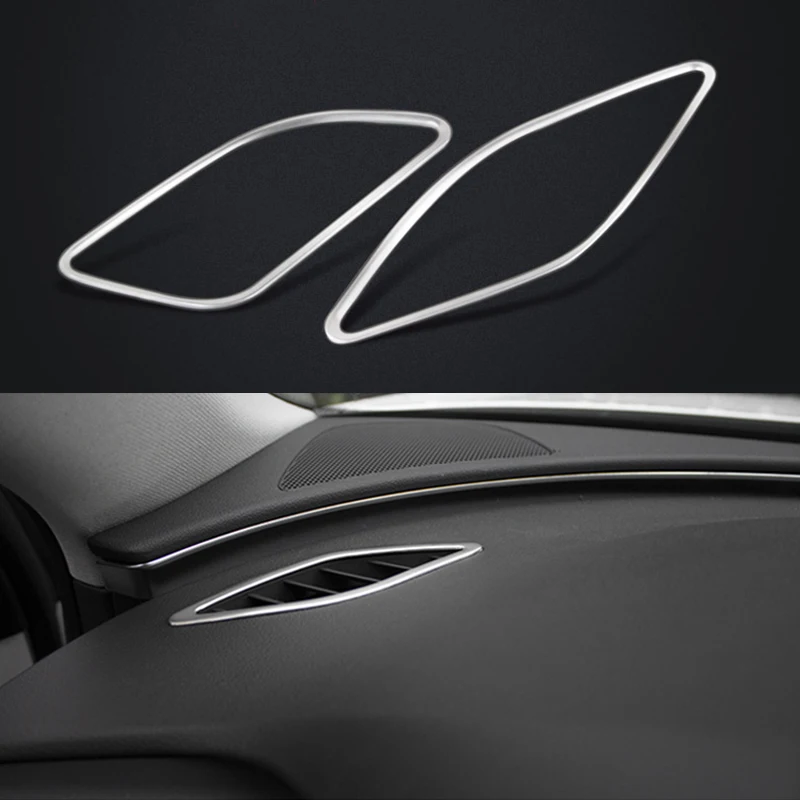 2 шт. накладки из нержавеющей стали на переднюю панель автомобиля для Audi A6 C7 12-2017 и