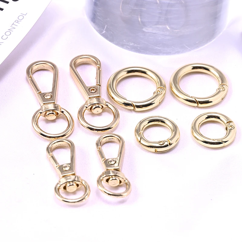 

Alloy Lobster Buckle Key Chain Key Chain Round Ladies Bag Buckle Jewelry Making Wholesale