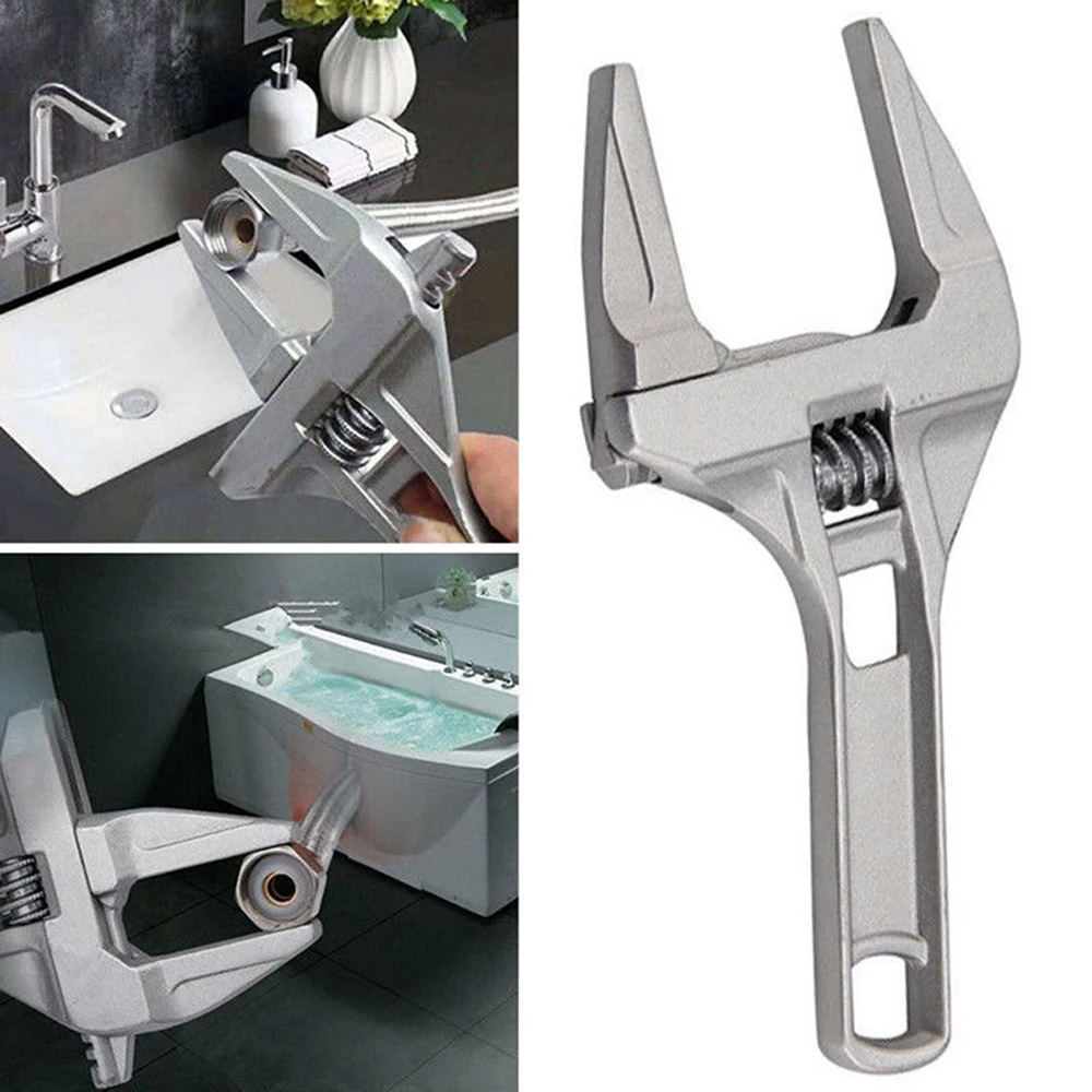

16-68mm Universal Repair Set Bathroom Hand Tools Large Opening Pipe Wrench Nut Key Adjustable Spanner