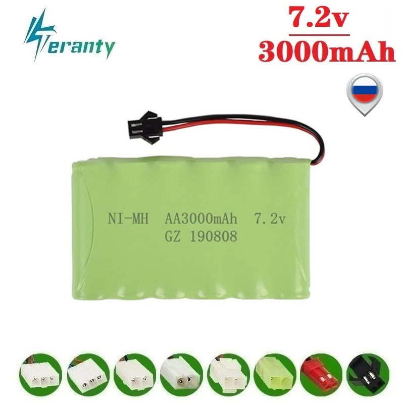 Обновление 7 2 v 3000 мА/ч никель-металл-гидридного Батарея для игрушечных моделей