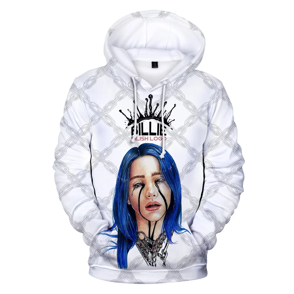 Модный дизайн Billie Eilish 3D толстовки Толстовка для мужчин и женщин Billie Eilish толстовки с капюшоном осенне-зимняя одежда куртки