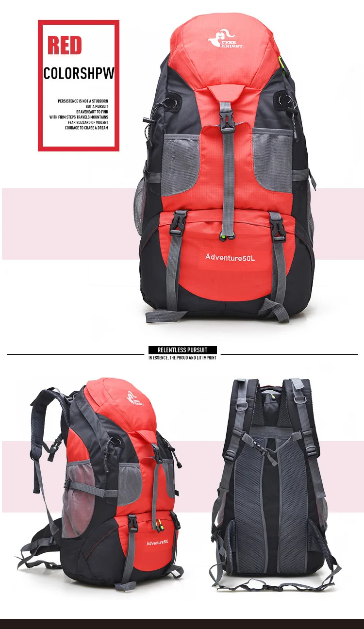 Foldable Hiking Backpack 50L Lightweight Packable Backpack for Backpacking,Travelling, Camping,Mountaineering,Trekking Touring