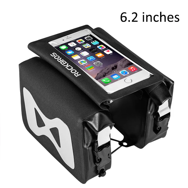 ROCKBROS 5 стиль велосипедный Топ трубные мешки 5," /6,0"/6," смартфон с сенсорным экраном велосипедная сумка непромокаемая велосипедная Передняя сумка для рамы - Цвет: AS-042