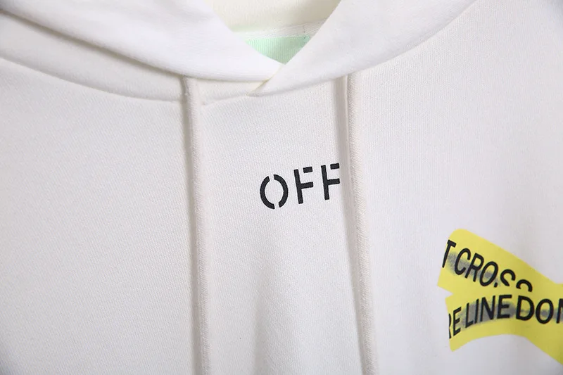 OFF-WHITE OW желтая мужская толстовка с капюшоном