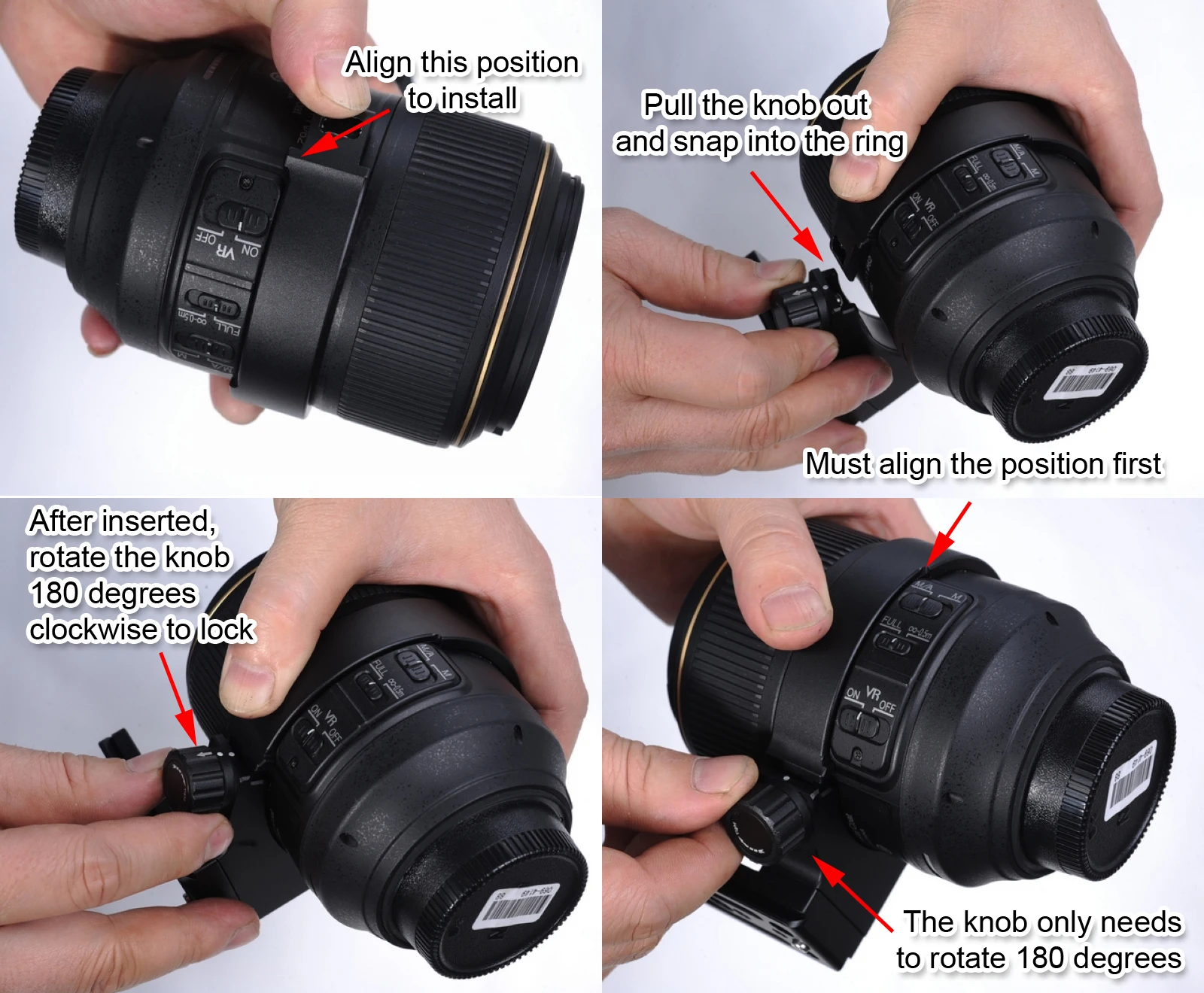Крепление для объектива с воротником крепления на штатив Nikon AF S 105 мм f/2 8G IF ED VR MICRO