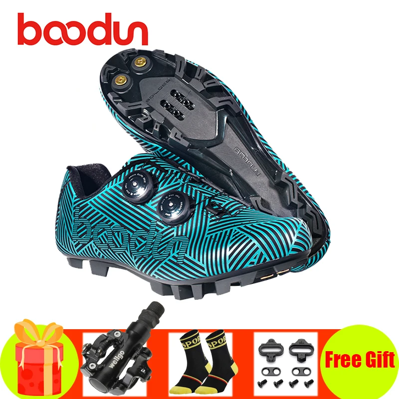 pedals with blue Кроссовки, обувь для велоспорта, горный велосипед, mtb, кроссовки, педали, самоблокирующиеся, дышащие, ультралегкие, для езды, для Спортивного Велосипеда, велосипедная обувь - Цвет: pedals with blue