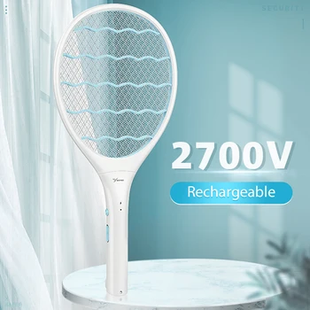 

Electric fly swatter mosquito racket Electric Insect Racket Swatter Zapper Rechargeable mug 3 Network Bug Zapper Killer Trap